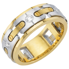 Afbeelding in Gallery-weergave laden, 0.45 Karaat Ronde Echt Diamanten Mannen Verlovingsband Sieraden Nieuw
