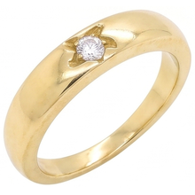Afbeelding in Gallery-weergave laden, 0.50 Karaat Zigeuner Echt Diamanten Solitaire Ring Geel Goud 14K