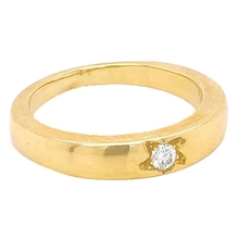 Afbeelding in Gallery-weergave laden, 0.50 Karaat Zigeuner Echt Diamanten Solitaire Ring Geel Goud 14K