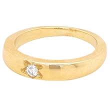 Afbeelding in Gallery-weergave laden, 0.50 Karaat Zigeuner Echt Diamanten Solitaire Ring Geel Goud 14K