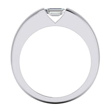 Afbeelding in Gallery-weergave laden, 0,50 Karaat Smaragdgroene Echt Diamanten Gouden Herenring Oost-West