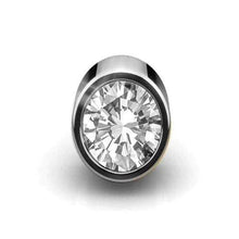 Afbeelding in Gallery-weergave laden, 0,75 karaat enkele Ronde Diamanten oorknop voor heren 14k witgoud