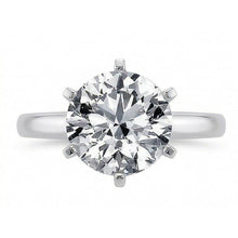 Afbeelding in Gallery-weergave laden, echte round diamant 1.40karaat ring close-up detail