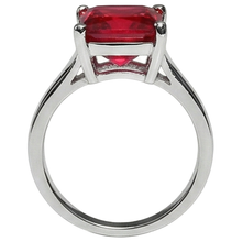 Afbeelding in Gallery-weergave laden, 1.50 Karaat Prinses Solitaire Rode Robijn Ring Verloving