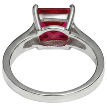 Afbeelding in Gallery-weergave laden, 1.50 Karaat Prinses Solitaire Rode Robijn Ring Verloving