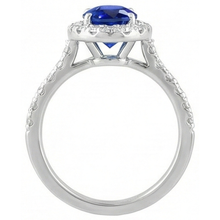 Afbeelding in Gallery-weergave laden, echte round saffier 1.50karaat ring op wit