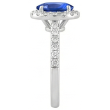 Afbeelding in Gallery-weergave laden, echte round saffier 1.50karaat ring profielweergave