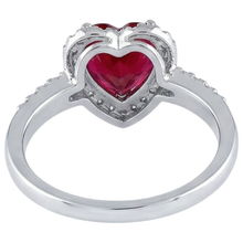 Afbeelding in Gallery-weergave laden, echte round robijn 1.50karaat ring op wit