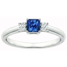 Afbeelding in Gallery-weergave laden, echte princess diamant 1.65karaat ring bovenaanzicht