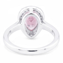 Afbeelding in Gallery-weergave laden, 1.90 ct peer roze saffier halo solitaire met accenten edelsteen ring