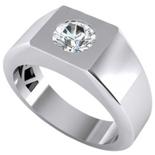 Afbeelding in Gallery-weergave laden, 1 Karaat F VS1 Diamanten Heren Solitaire Ring 14K Witgoud