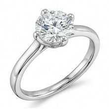 Afbeelding in Gallery-weergave laden, 1 Karaat Ronde Geslepen Solitaire Echt Diamanten Trouwdame Ring 4 Tanden