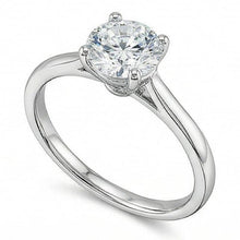 Afbeelding in Gallery-weergave laden, 1 Karaat Ronde Geslepen Solitaire Echt Diamanten Trouwdame Ring 4 Tanden