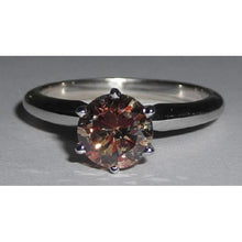 Afbeelding in Gallery-weergave laden, 1 Karaat Ronde Rode Robijn Verlovings Ring Solitaire Edelsteen