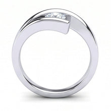 Afbeelding in Gallery-weergave laden, 1 Karaat Solitaire Rond Geslepen Echt Diamanten Verlovingsring Bar Set