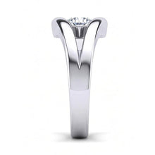 Afbeelding in Gallery-weergave laden, 1 Karaat Solitaire Rond Geslepen Echt Diamanten Verlovingsring Bar Set