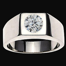 Afbeelding in Gallery-weergave laden, Briljant Mannen Ring 1 karaat 10K White Gold – hoofdaanzicht