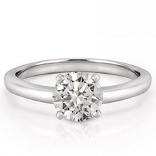 Afbeelding in Gallery-weergave laden, Diamant Enkele Steen Ring 1-karaat 14K Witgoud – hoofdaanzicht