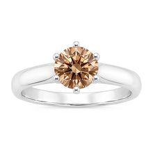 Afbeelding in Gallery-weergave laden, 1 karaat edelsteen Natuurlijke echte diamanten ( niet in een laboratorium gekweekt ) solitaire jubileumring