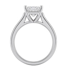 Afbeelding in Gallery-weergave laden, 1 karaat prinses geslepen solitaire Natuurlijke echte diamanten ( niet in een laboratorium gekweekt ) trouwring 14K witgoud