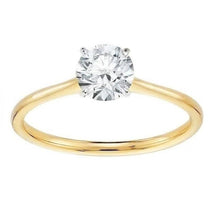 Afbeelding in Gallery-weergave laden, echte round diamant 1karaat ring zijaanzicht