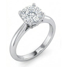 Afbeelding in Gallery-weergave laden, echte round diamant 1karaat ring close-up detail