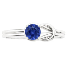 Afbeelding in Gallery-weergave laden, 1 karaat solitaire blauwe saffier wit goud 14K fancy ring sieraden nieuw