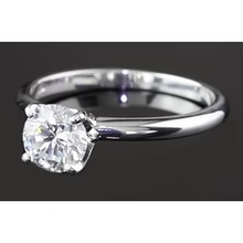 Afbeelding in Gallery-weergave laden, 1.25 Ronde Echt Diamanten Solitaire Verlovingsring Wit Goud 14K