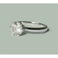 Afbeelding in Gallery-weergave laden, 1.50 Karaat Echt Diamanten Ring Solitaire Rond Wit Goud 14K Sieraden