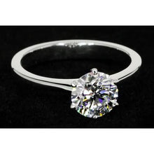 Afbeelding in Gallery-weergave laden, 1.50 Karaat Solitaire Ronde Echt Diamanten Ring Wit Goud 14K