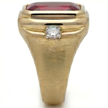Afbeelding in Gallery-weergave laden, 10K Yellow Gold Duivenbloed Robijn Mannen Ring – 7,20-karaat