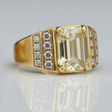 Afbeelding in Gallery-weergave laden, Fijne Diamant Heren Ring 8-karaat 10K Yellow Gold – vooraanzicht
