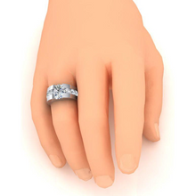 Afbeelding in Gallery-weergave laden, 10K Goud Heren Ring Kussen Rond Diamant Lab Gegroeid