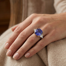 Afbeelding in Gallery-weergave laden, IGI GECERTIFICEERDE Gouden 10 Karaat Echte Saffier Ring