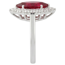 Afbeelding in Gallery-weergave laden, Labgekweekte Robijn Ring 10.50ct - Witgoud 14K