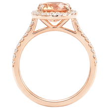 Afbeelding in Gallery-weergave laden, 10,75 ct Solitaire met accent Morganite en Natuurlijke echte diamanten ( niet in een laboratorium gekweekt ) ring goud 14k