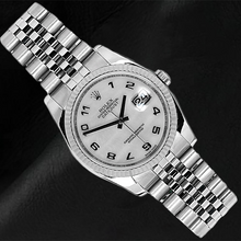 Afbeelding in Gallery-weergave laden, 116234 Rolex Wit Parelmoer Arabisch Wijzerplaat 36mm Horloge
