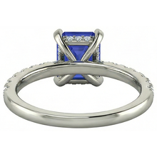 Afbeelding in Gallery-weergave laden, 12 Ct Hidden Halo Tanzaniet met Natuurlijke echte diamanten ( niet in een laboratorium gekweekt ) trouwring witgoud