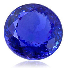 Afbeelding in Gallery-weergave laden, Blauwe Tanzaniet Rond Geslepen Loose Sapphires Natural in Gold – vooraanzicht