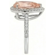 Afbeelding in Gallery-weergave laden, echte round morganiet 12.50karaat ring profielweergave