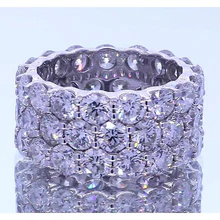 Afbeelding in Gallery-weergave laden, 12,75 Karaat Echt Diamanten ronde Eeuwigheid Band Damessieraden