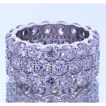Afbeelding in Gallery-weergave laden, 12,75 Karaat Echt Diamanten ronde Eeuwigheid Band Damessieraden