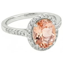Afbeelding in Gallery-weergave laden, echte round morganiet 12.00karaat ring close-up detail