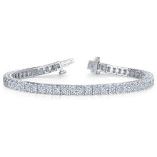 Afbeelding in Gallery-weergave laden, 13 Karaat Prinses Geslepen Echt Diamanten Tennisarmband Massief Wit Goud 14K