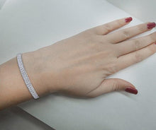 Afbeelding in Gallery-weergave laden, 13 Karaat Prachtig Prinsesslijpsel Natuurlijke uit de aarde gewonnen Diamanten Tapijt Armband