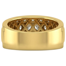 Afbeelding in Gallery-weergave laden, 14 kt geel goud 2 kt Diamanten ring voor heren, Nieuw