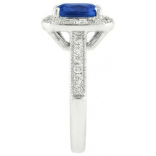 Afbeelding in Gallery-weergave laden, 14K Ceylon Sapphire 4.5 Ct Blauwe Saffier Met Diamanten Ring