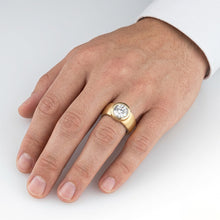 Afbeelding in Gallery-weergave laden, 14K Geelgoud Diamant Heren Ring – 1,50-karaat Rond Geslepen