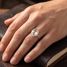 Afbeelding in Gallery-weergave laden, 14K Geelgoud Fijne Diamant Ring – 4,25-karaat Ovaal