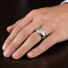Afbeelding in Gallery-weergave laden, 14K Witgoud Diamant Herenring – 1,50-karaat Rond Geslepen